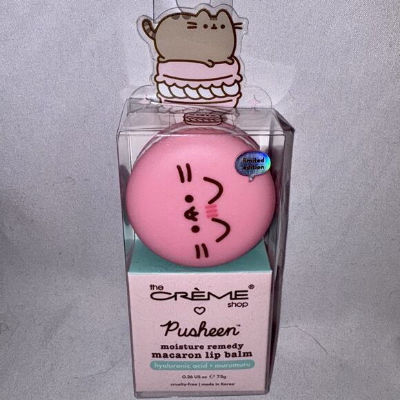 The Creme Shop x PUSHEEN Plush Makeup Mirror & Macaron Lip Balm NEW - Picture 5 of 7